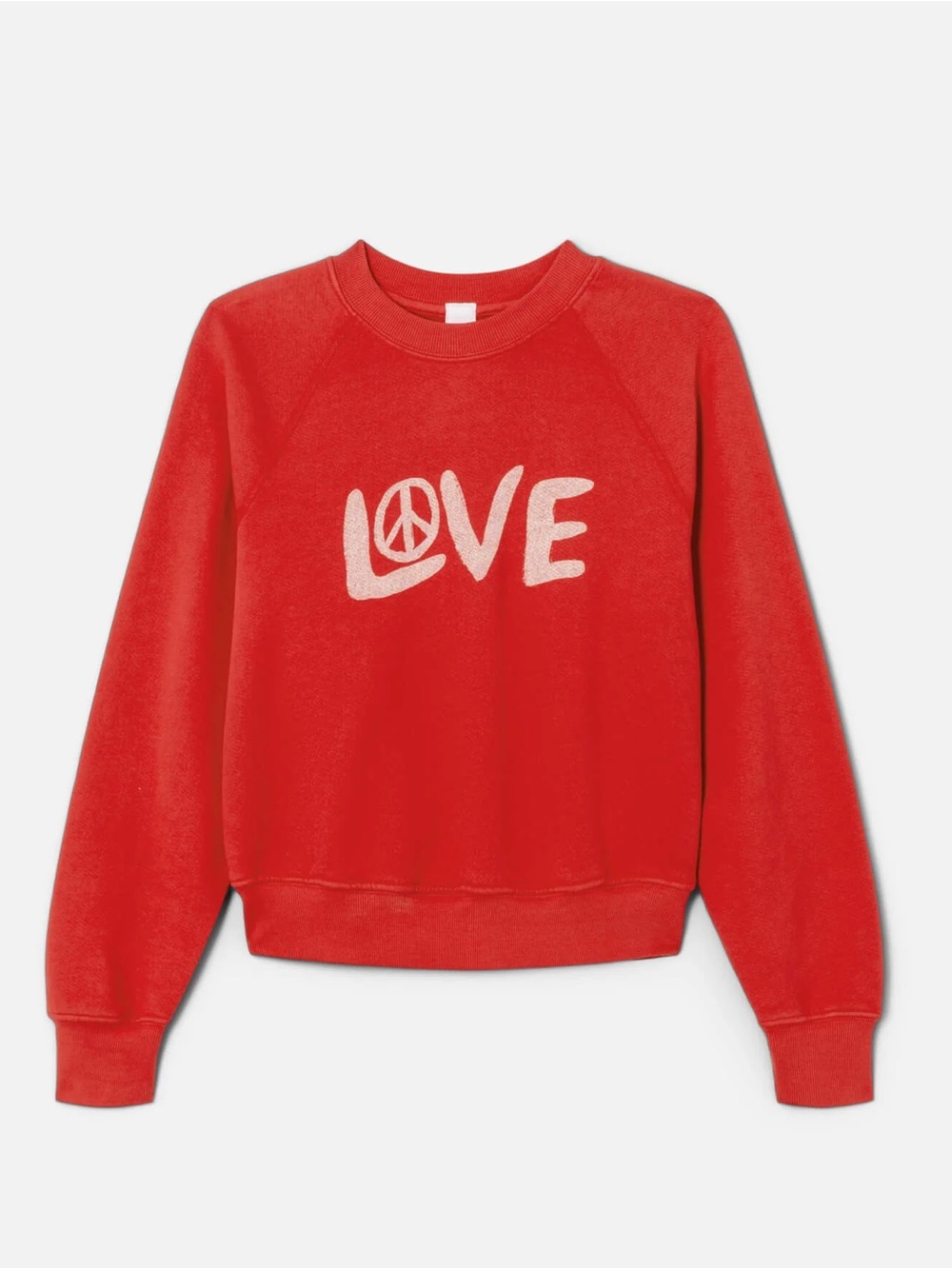 RE/DONE love and peace classic crewneck NWT
